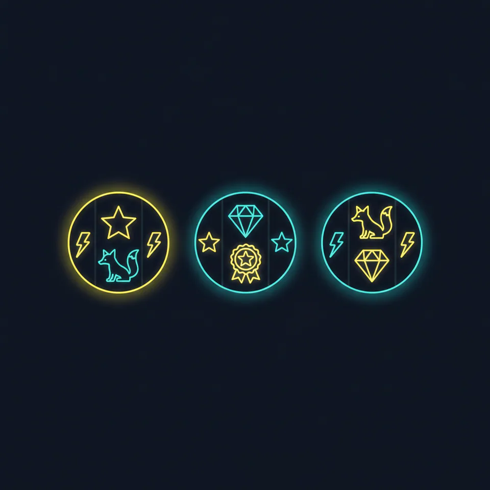 Alliance Reels — neon slot reels glowing in the Hall