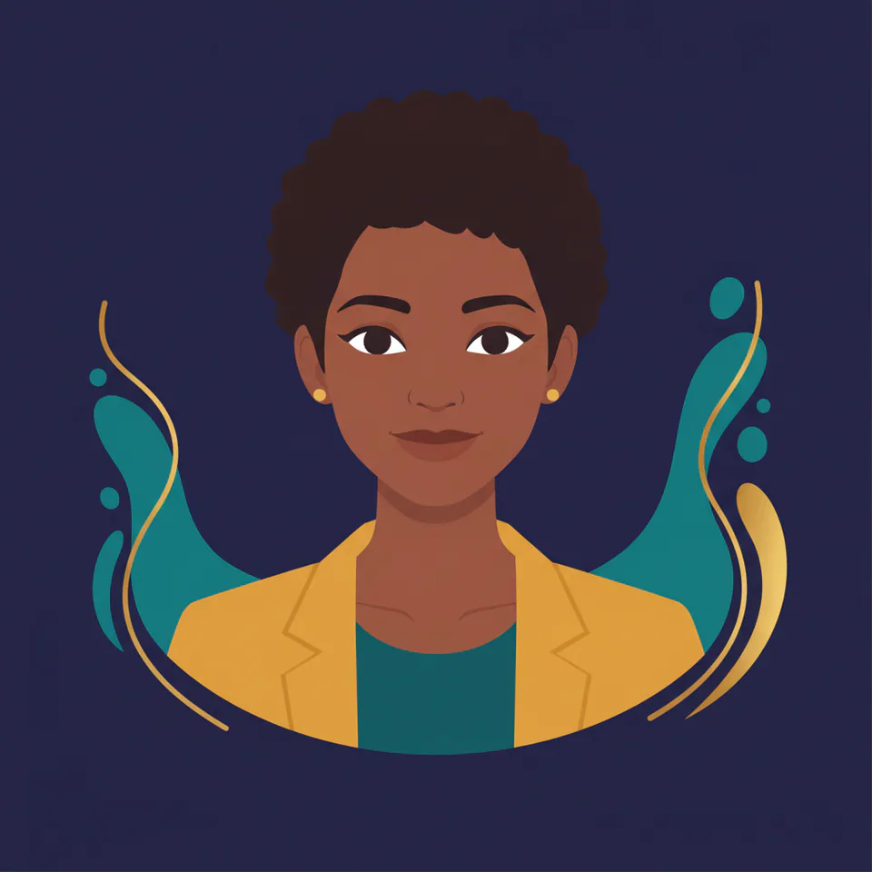 Illustrated portrait of Thalia Ormsby, Studio Director